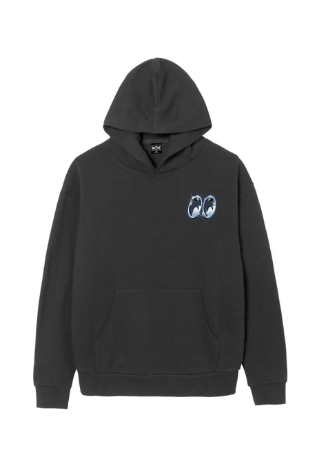 Loser-Machine x Mooneyes Chrome Craze Midweight Hoodie pigment-black – Front view