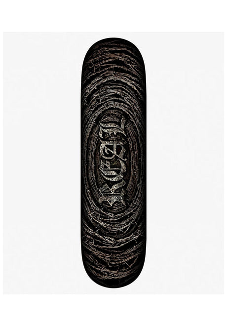 Real Team Barbed Wire Foil Oval Deck black – Front view