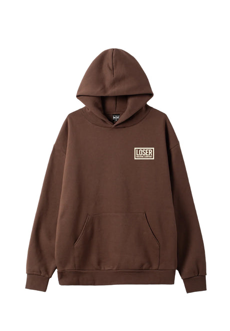 Loser-Machine Loser Box '09 Heavyweight Hoodie brown – Back view