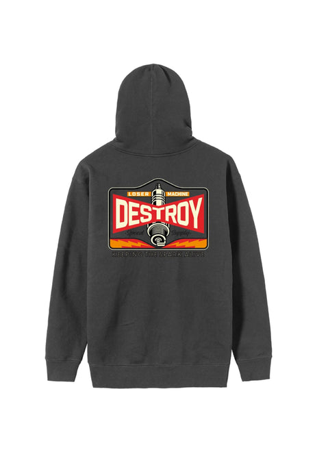 Loser-Machine Hot Spark Hoodie asphalt – Front view