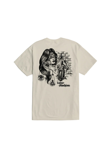 Loser-Machine Blind Justice T-Shirt cream – Front view
