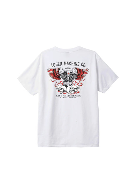 Loser-Machine No Easy Way Out T-Shirt white-enzyme – Front view