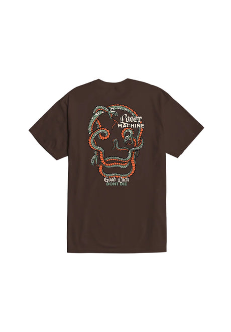 Loser-Machine Snake Eyes T-Shirt java-brown – Front view