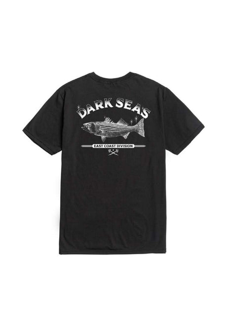 Dark Seas Striped Bass T-Shirt black – Front view
