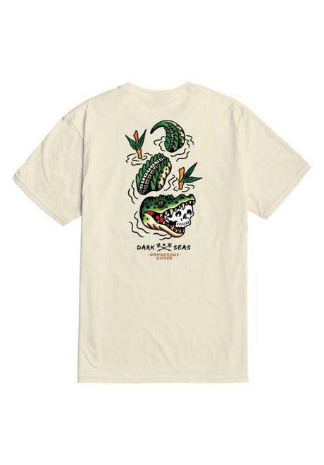Dark Seas Bite First T-Shirt cream – Front view