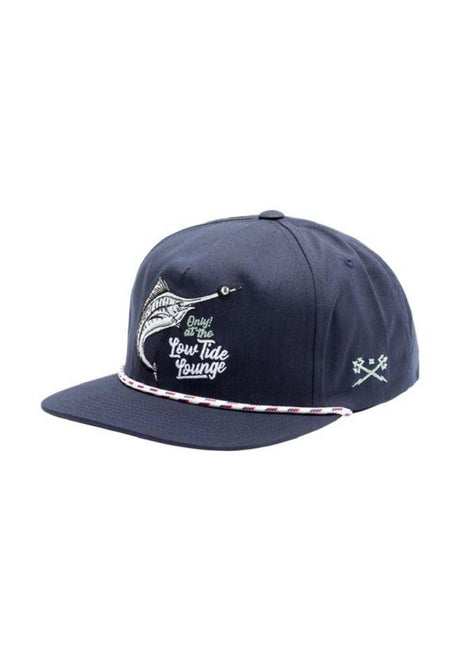 Dark Seas Legion 5-Panel Twill Unstructured Snapback Cappellino navy – Vista frontale
