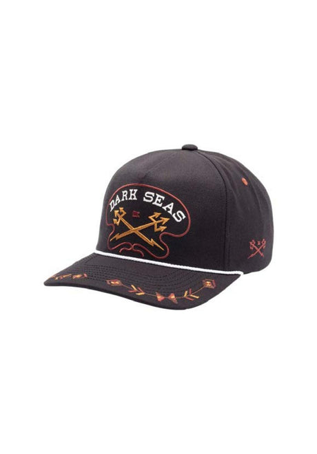 Dark Seas Bronco High Profil Twill Snapback Cappellino black – Vista frontale