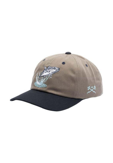 Dark Seas Jumper 2 6-Panel Twill Unstructured Cappellino olive-black – Vista frontale