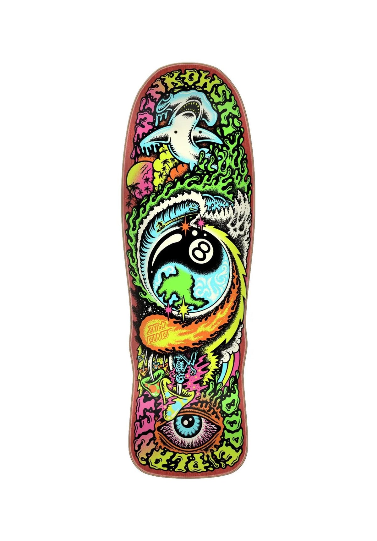 Santa-Cruz Winkowski Dope Planet Micro Freaks Planche multicolored – Vue de dos
