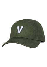 Venture Retro V 6-Panel Low Denim Unstructured Snapback Kasket olive-denim – Set forfra