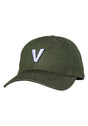 Retro V 6-Panel Low Denim Unstructured Snapback olive-denim Vorderansicht