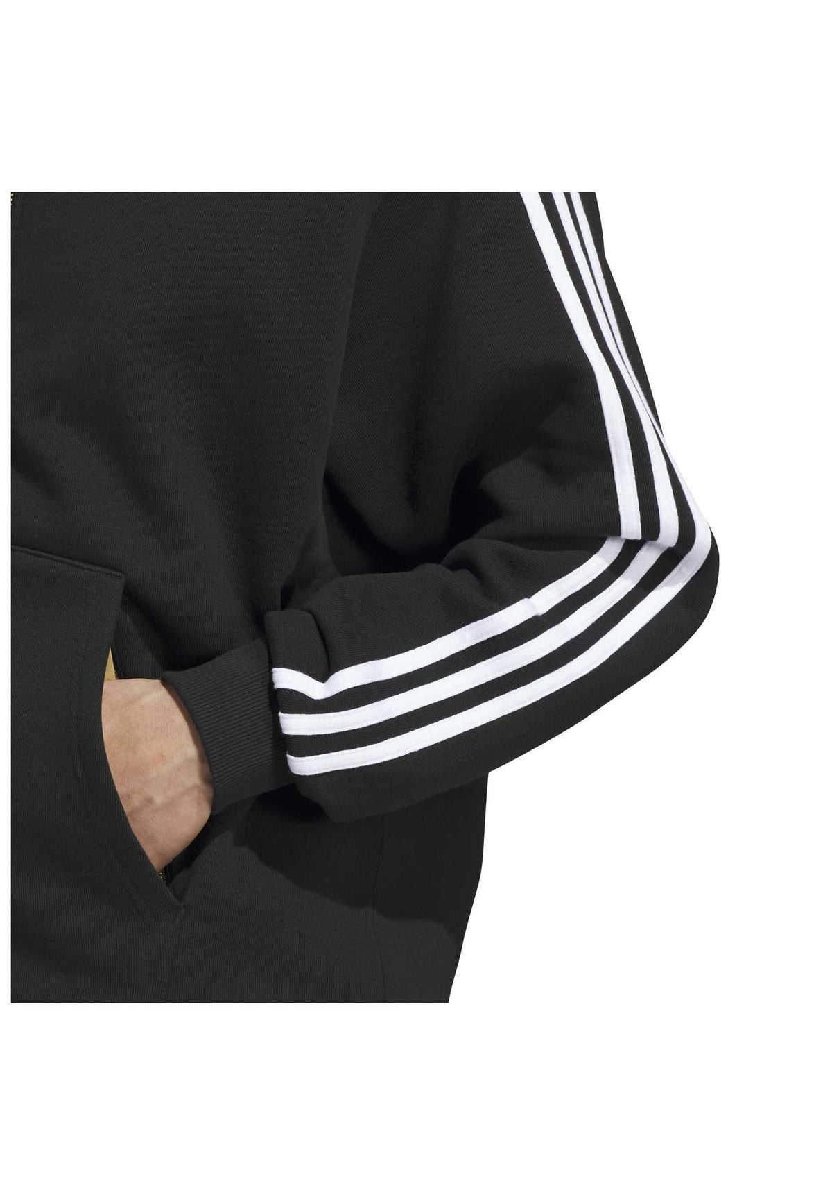adidas-skateboarding Tysh Trck Jckt Zip-Hoodie black-white – Top view