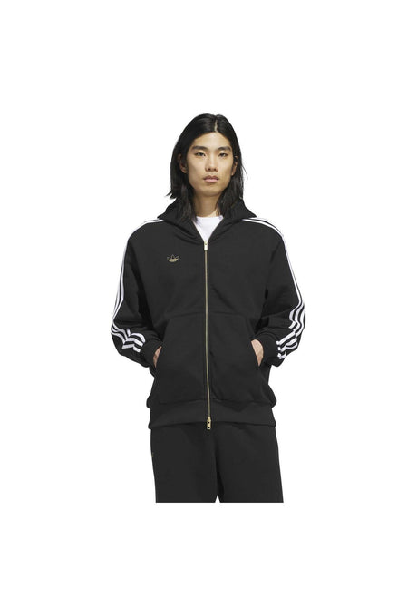 adidas-skateboarding Tysh Trck Jckt Zip-Hoodie black-white – Front view