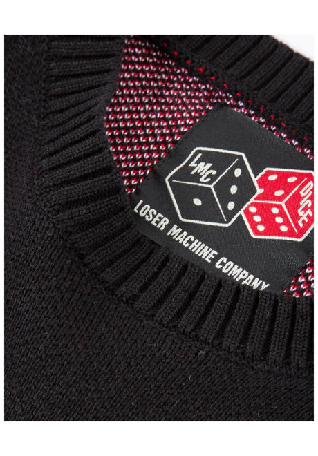 Loser-Machine x DICE Quarterly Sweatshirt black – Top view