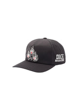 Loser-Machine x DICE 5-Panel High Profile Wool Snapback Gorra black – Vista frontal
