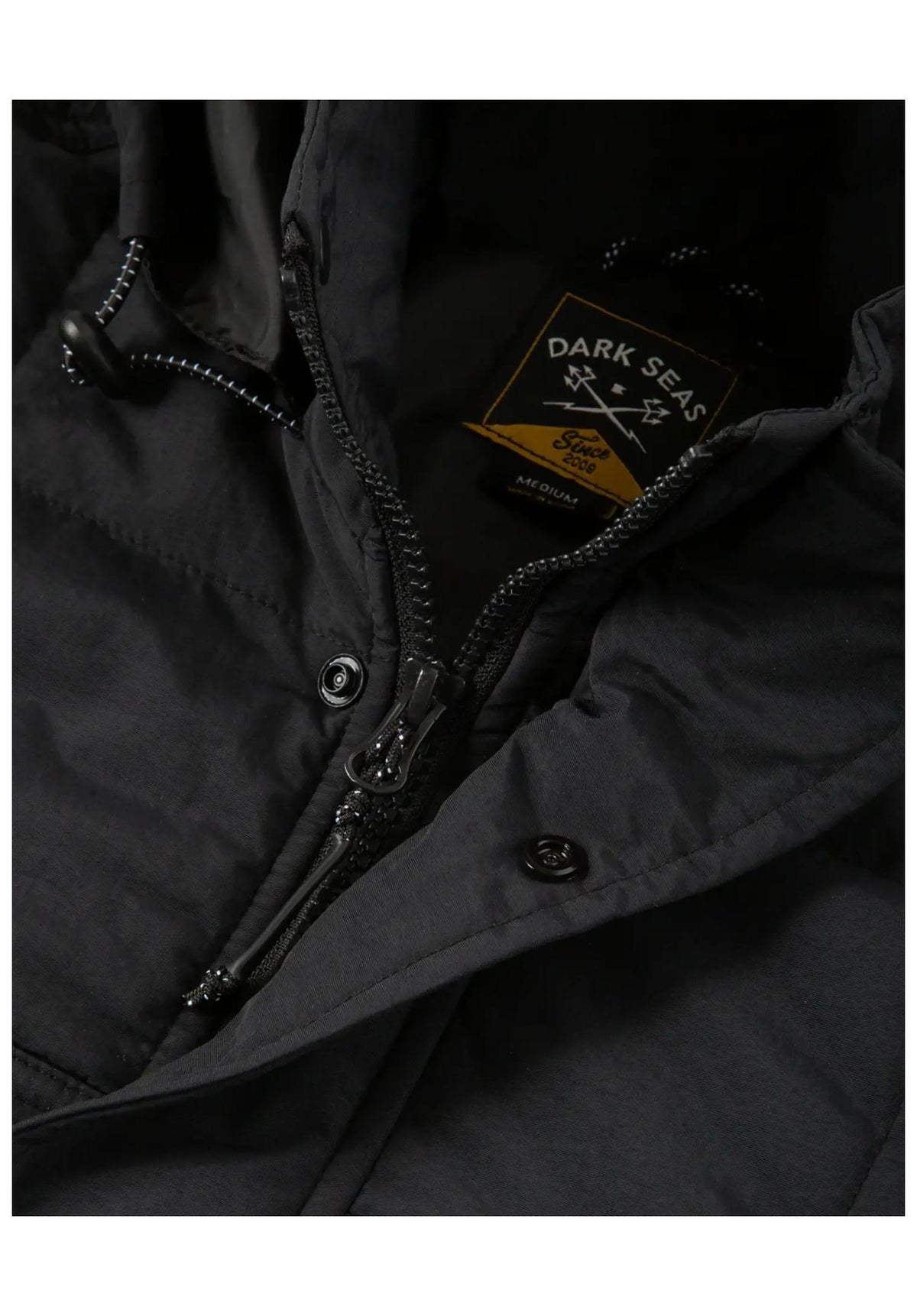Dark Seas Adams Hooded Winter Jackets black – Side view