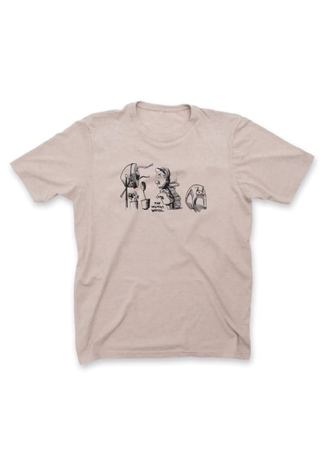 The Heated Wheel Mid July T-shirt creme – Vista frontale