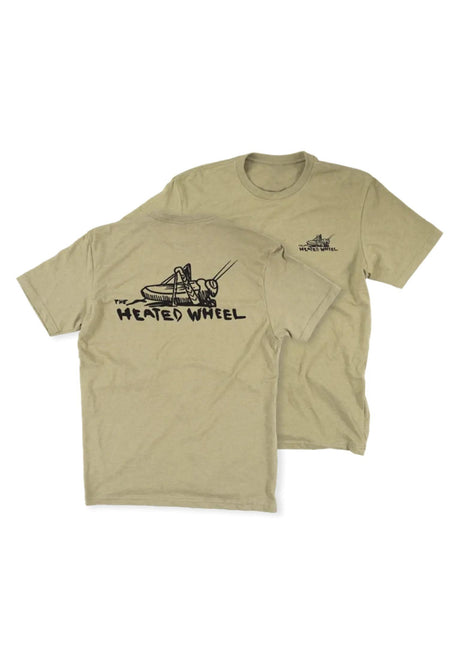 The Heated Wheel Grasshopper T-shirt khaki – Vista frontale