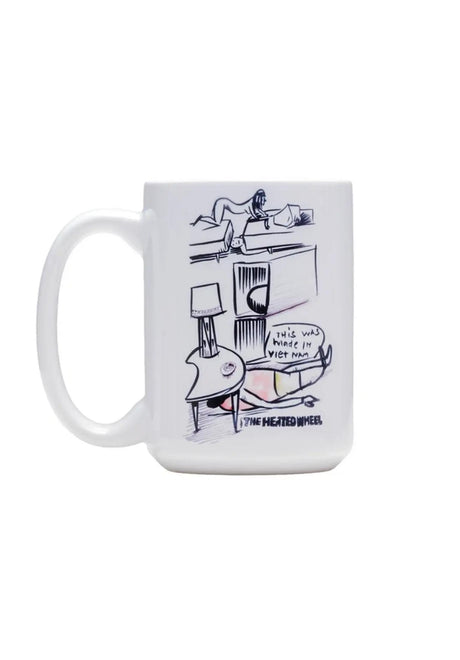 The Heated Wheel Made In Vietnam Coffee Mug Articoli vari white – Vista frontale