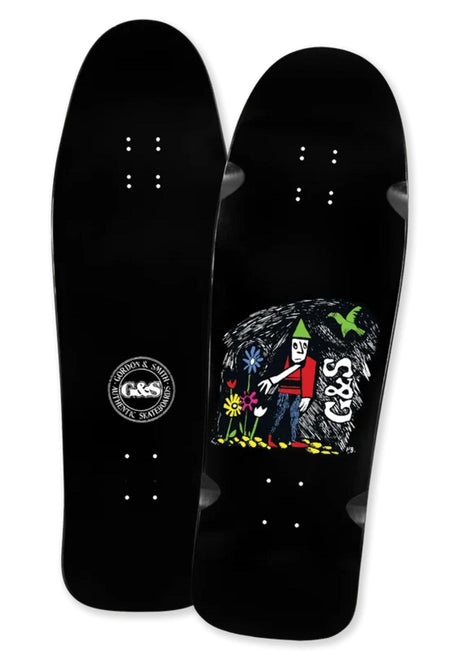 G&S Flower Guy Shaped Deck black – Front view
