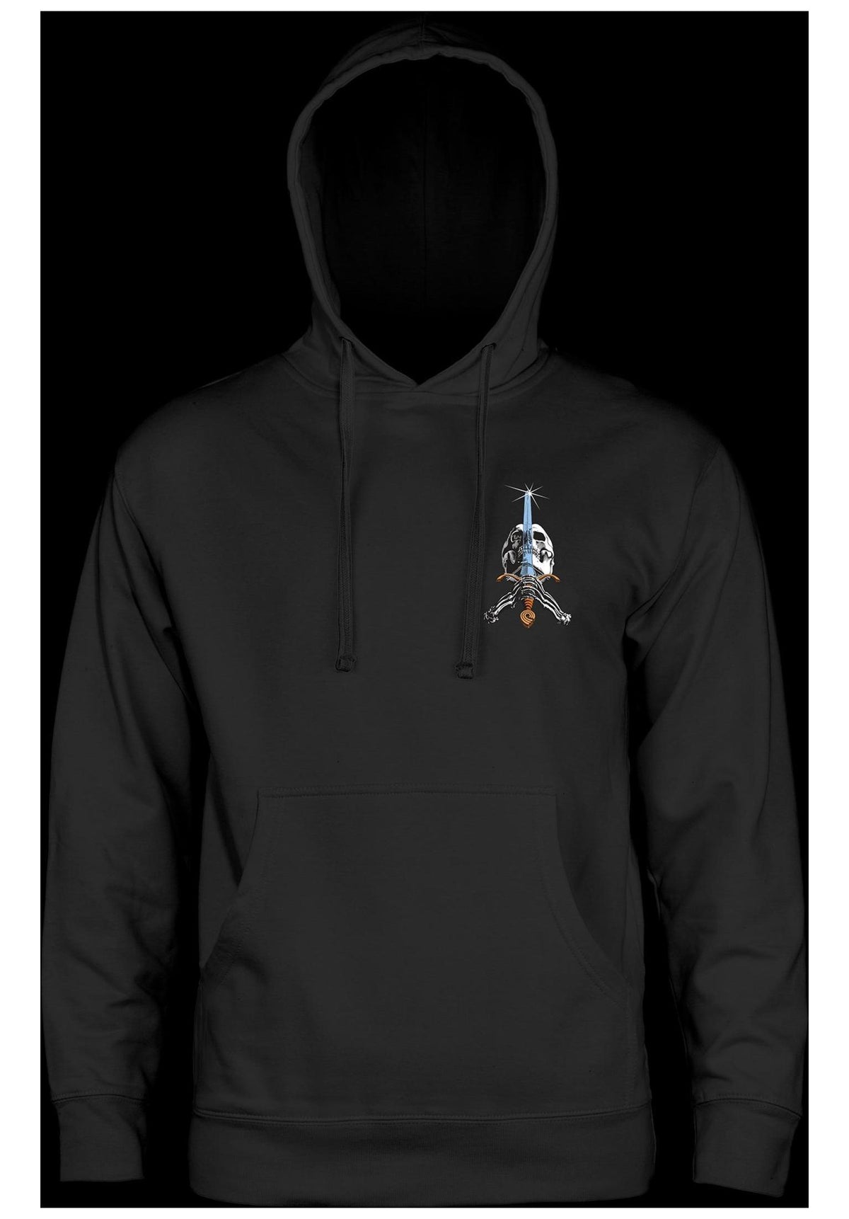 Powell-Peralta Skull & Sword Premium T-Shirt blacklight – Back view