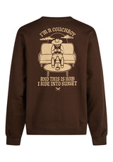 iriedaily Couchboy Crewneck Jersey darkcoffee – Vista frontal