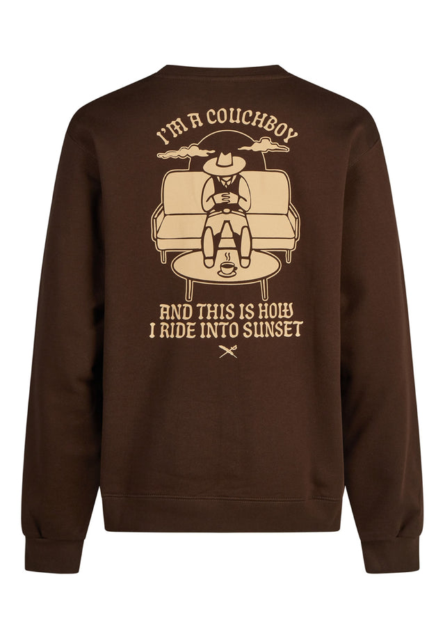 Couchboy Crewneck darkcoffee Vorderansicht