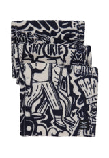 iriedaily Insania Scarf navy-white – Back view