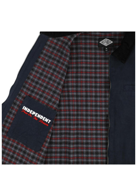 Independent Free On The Streets Work Jacket Overgangsjakke navy – Set bagfra
