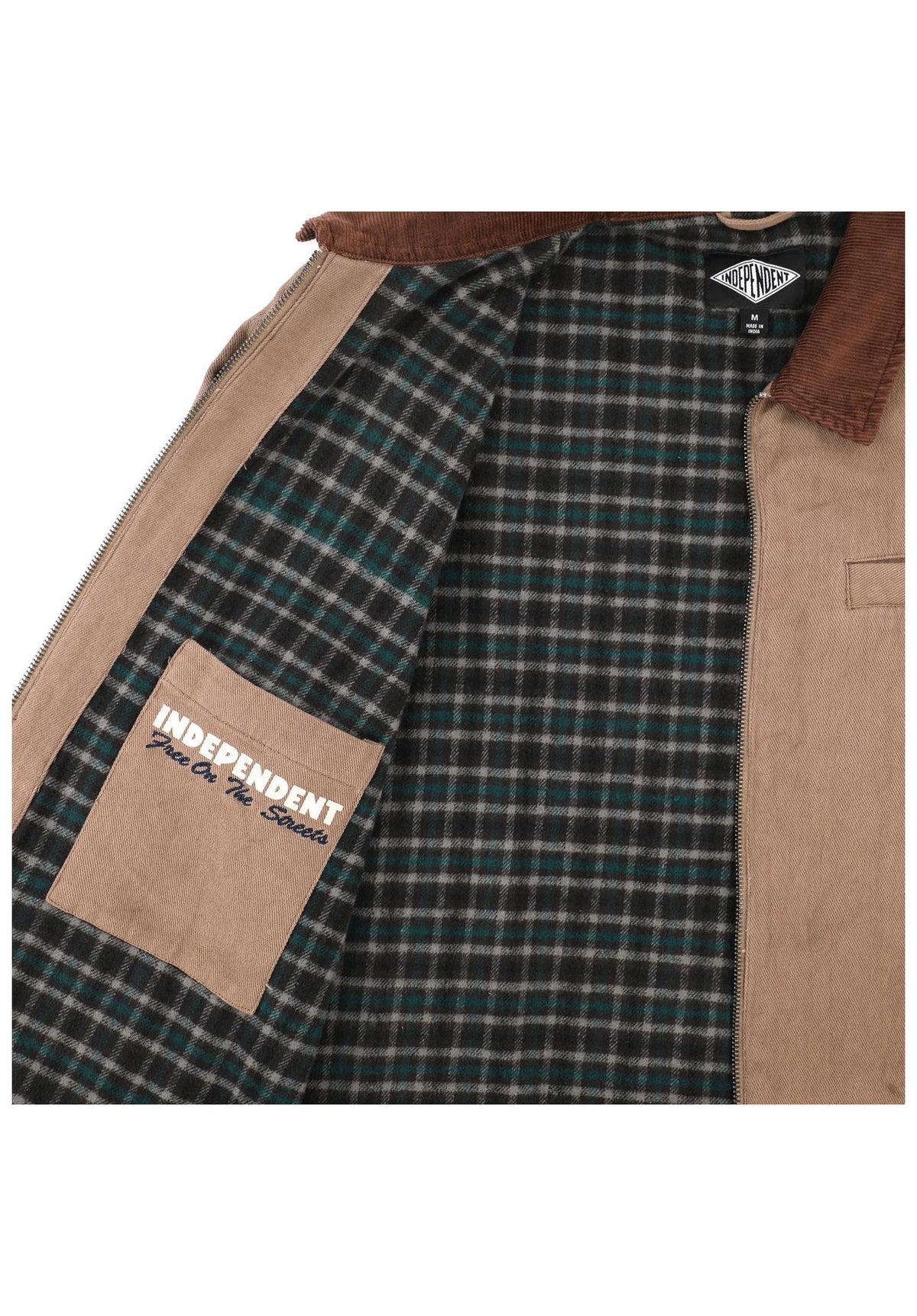 Independent Free On The Streets Work Jacket Tussenseizoensjas darksand – Achteraanzicht
