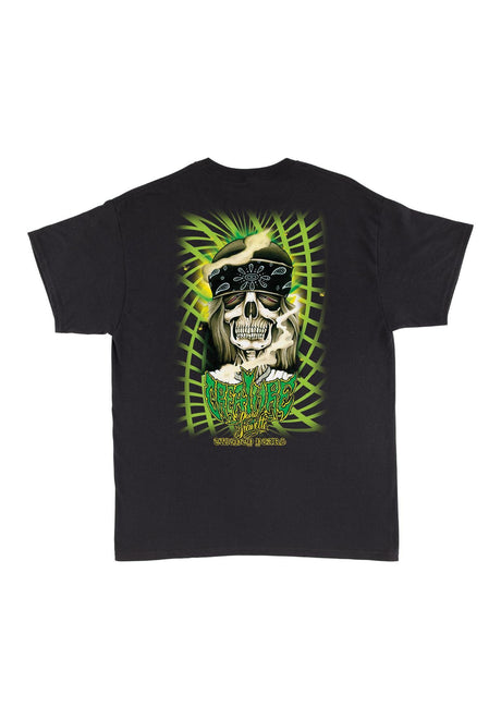 Creature Gravette Hippie Skull 20th Pocket Heavyweight T-Shirt black – Back view