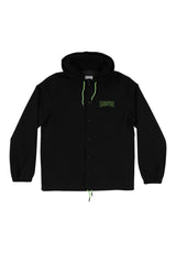 Creature Gravette Cut and Tie Hooded Windbreaker Overgangsjakke black – Set forfra