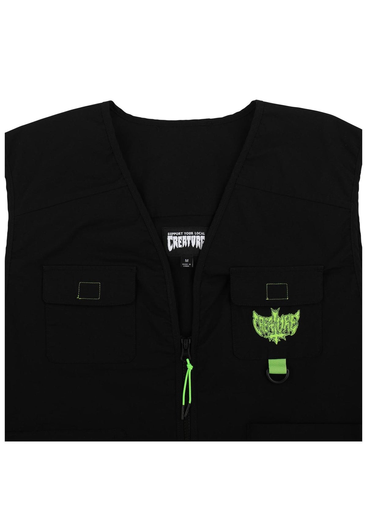 Creature Gravette Cut and Tie Utility Veste sans manches black – Vue de détail 2