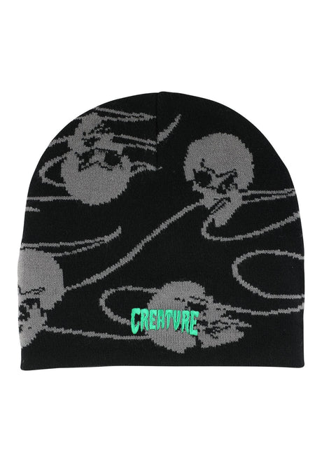 Creature Spiral Skull Heavyweight Berretto black – Vista frontale