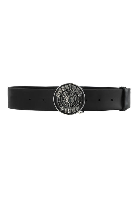Creature Web Faux Leather Bælte nickel – Set forfra