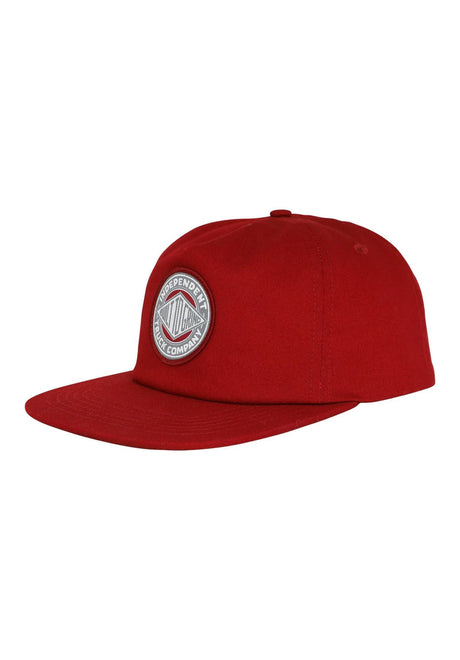 Independent BTG Summit Unstructured Mid-Profil Snapback Kasket cardinal – Set forfra