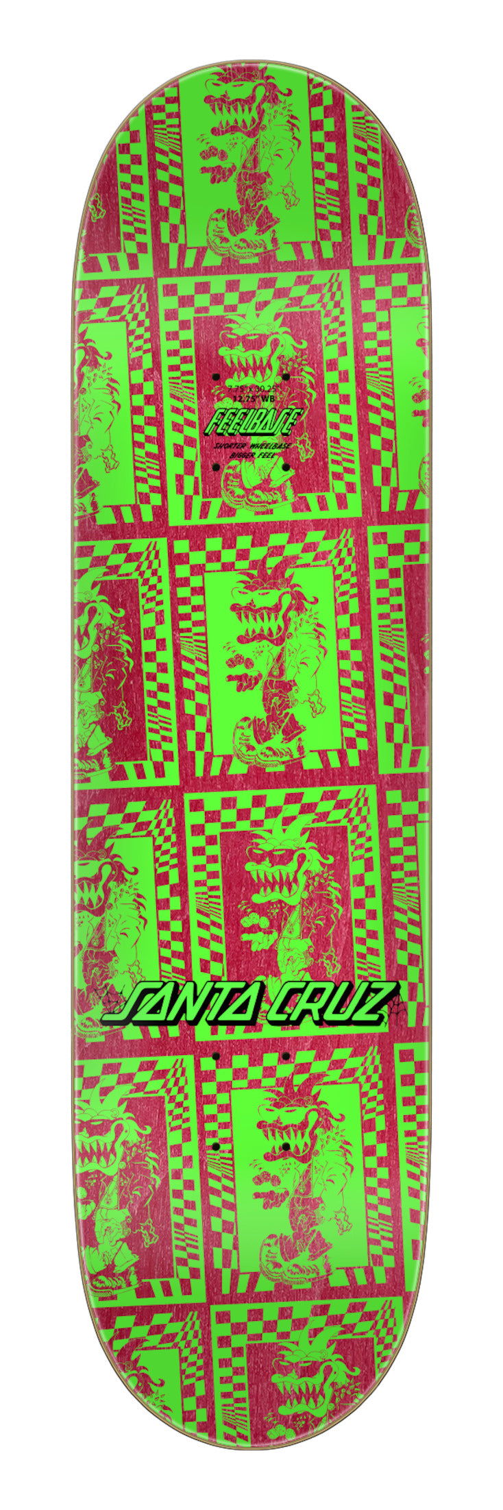 Santa-Cruz Check Gremlin FeelBase Planche blue-purple – Vue de dos