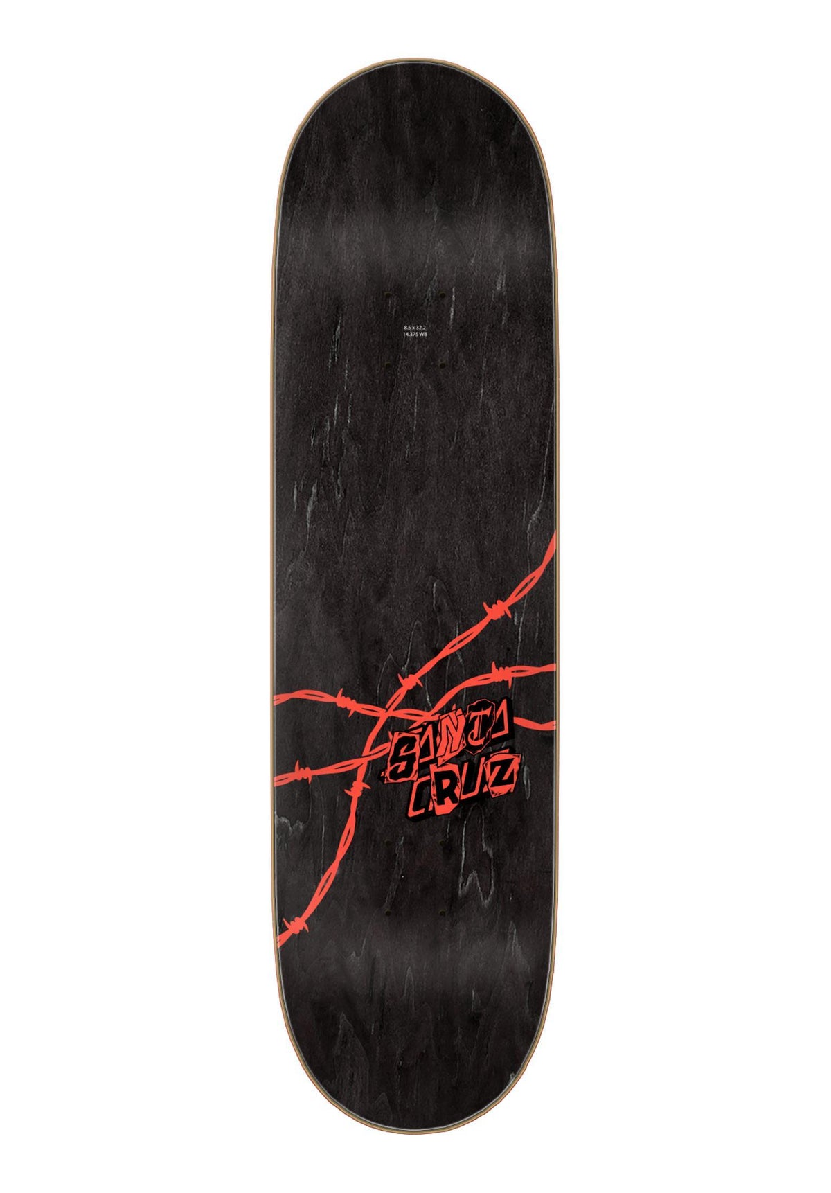Santa-Cruz Pay Off Strip 7 Ply Birch Planche black-red – Vue de dos