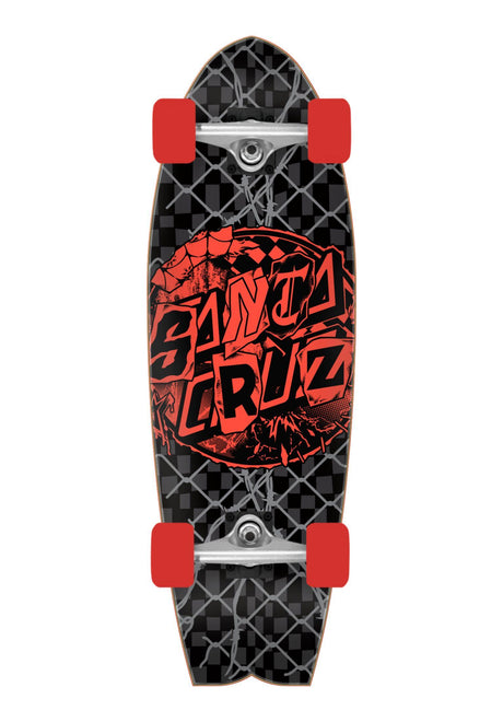 Santa-Cruz Pay Off Dot Shark Cruzer Cruiser completo black – Vista frontale