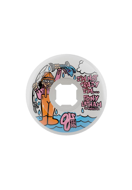OJ Wheels Tony Latham Elite Full Combo 99A Ruote white – Vista frontale