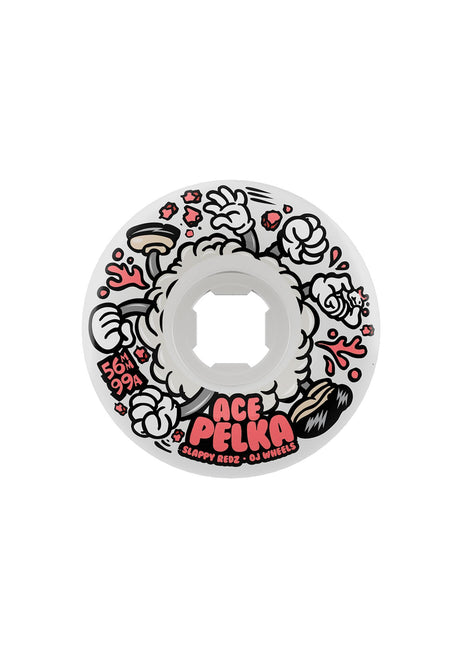OJ Wheels Ace Pelka Slappy Redz 2 Elite Chubbies 99A Ruote white – Vista frontale