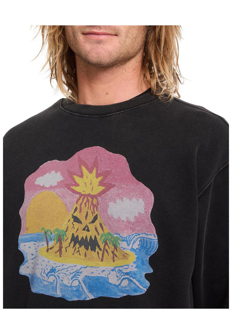 Volcom FA Ozzy Crew Sweatshirt lightacidblack – Vue de détail 2