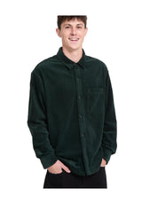 Volcom Fostered II Cord Camisa scarab – Vista frontal