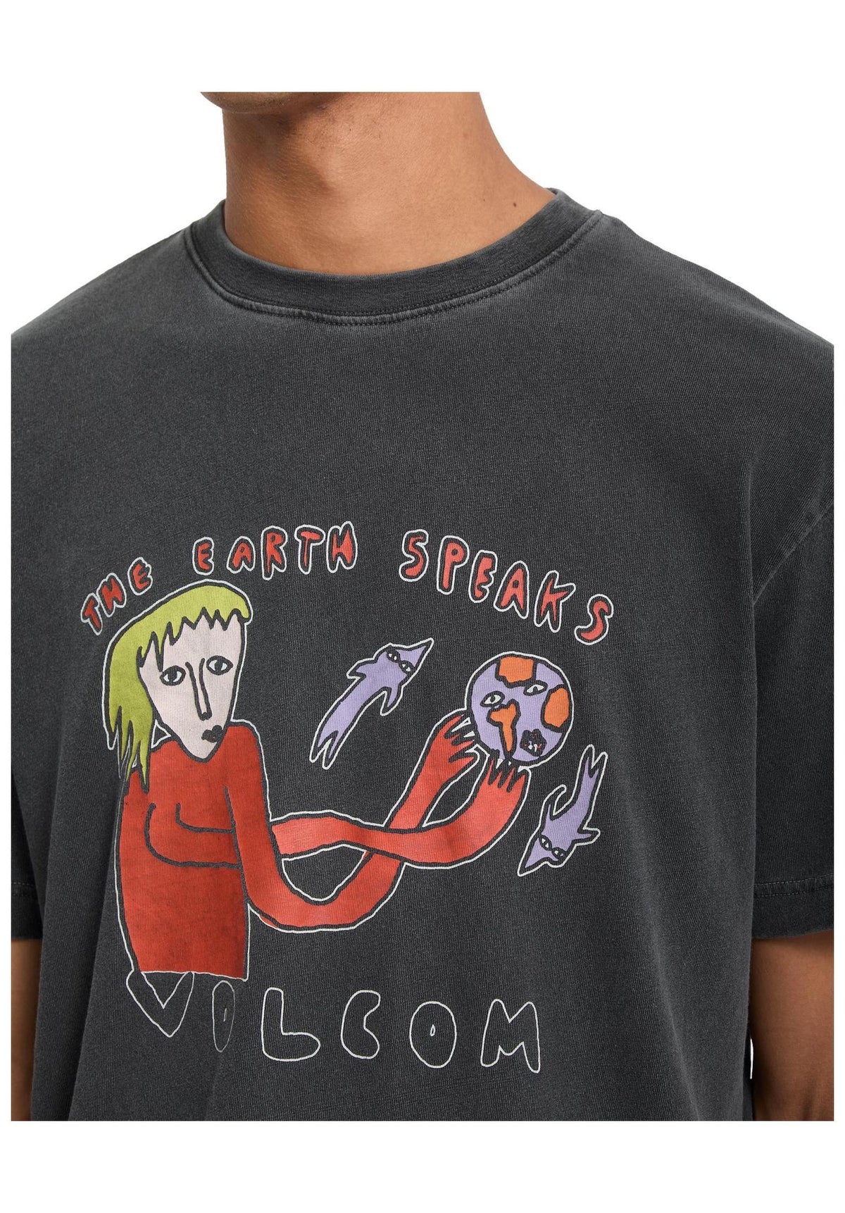 Volcom Earth Speaks T-shirt black – Zijaanzicht