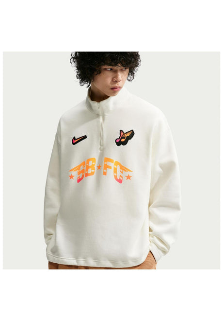 Nike SB Half Zip Fleece SB FC Sweatshirt sail – Front view