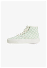 Vans Authentic Hi 2.0 Womens Shoes checkerboard-dustymint-marshmallow – Back view