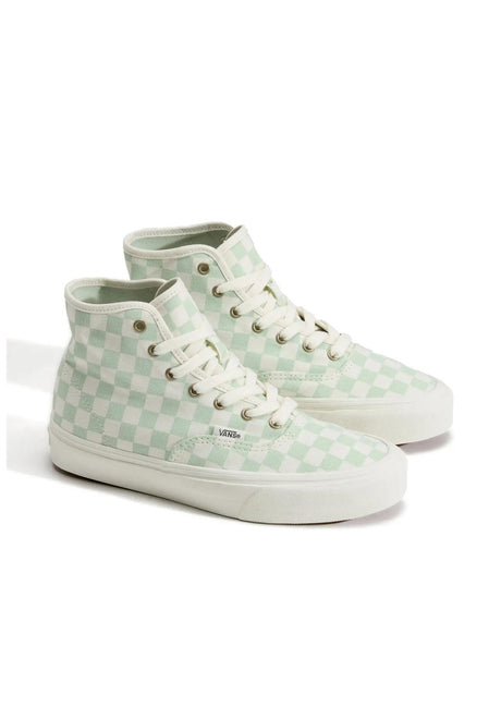 Vans Authentic Hi 2.0 Sko Kvinder checkerboard-dustymint-marshmallow – Set forfra