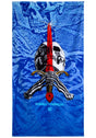 Skull & Sword Towel blue-fade Vorderansicht