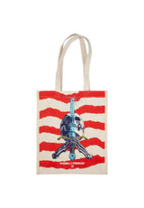 Powell-Peralta Shopping Bag Skull And Sword Canvas 12" x 14" Borsa white-red – Vista frontale