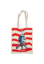 Shopping Bag Skull And Sword Canvas 12 x 14 white-red Vorderansicht